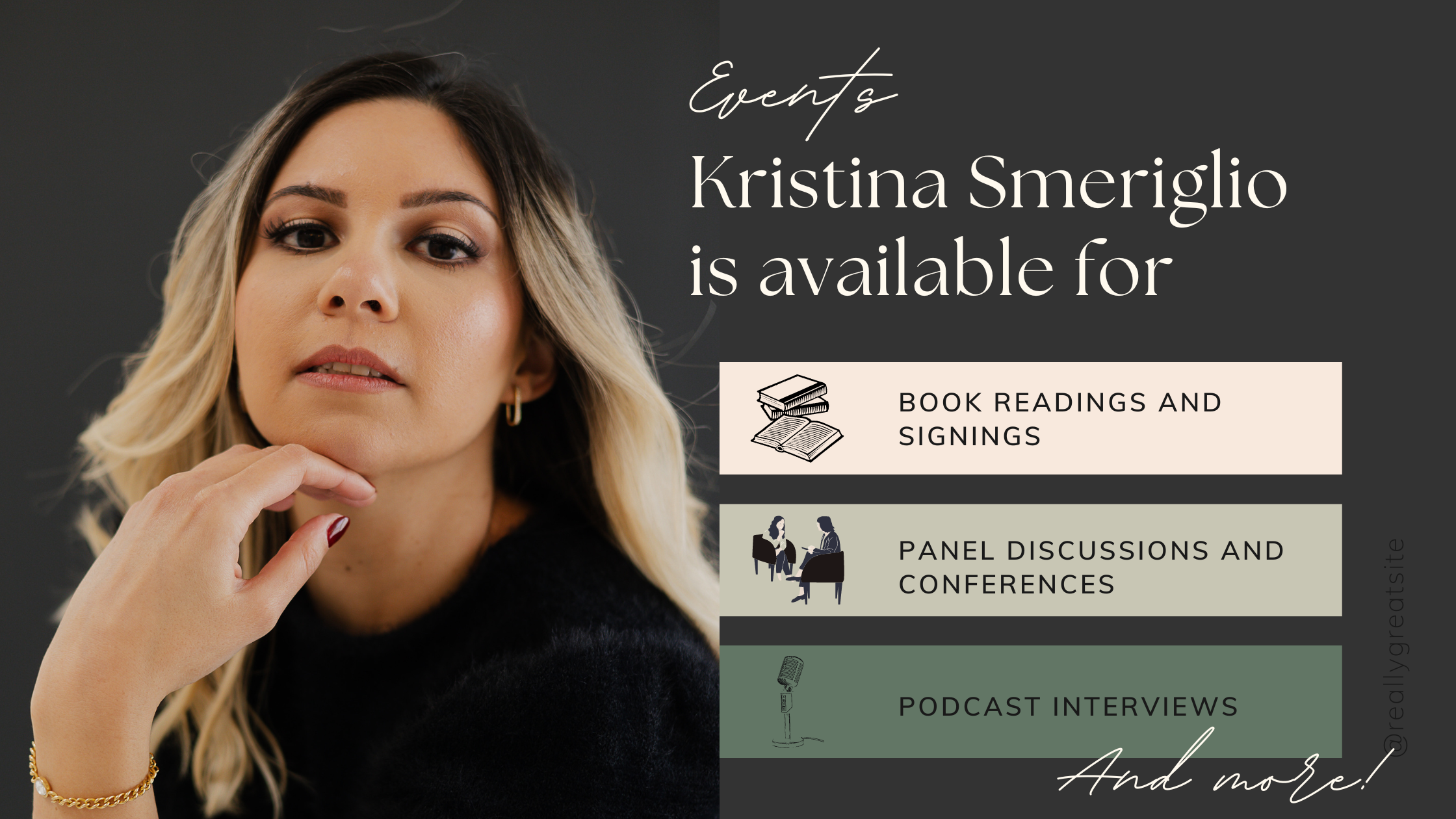 Kristina Smeriglio Available for Events